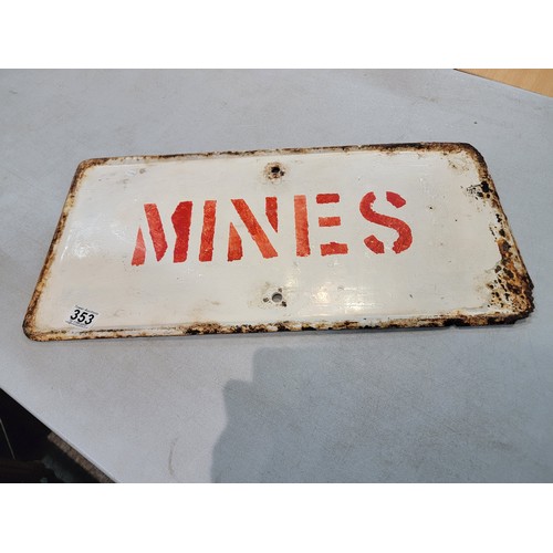 368 - An unusual vintage genuine metal sign marked 