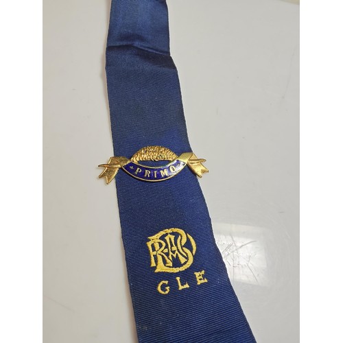 334 - A vintage RAOB Justice Truth Philanthropy sash with insignia awards.