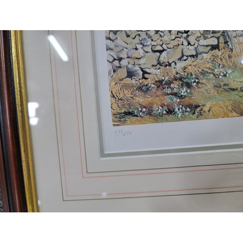 407 - Collection of framed pictures inc a hand signed Leedy print titled The Pisser, an acrylic on board o... 