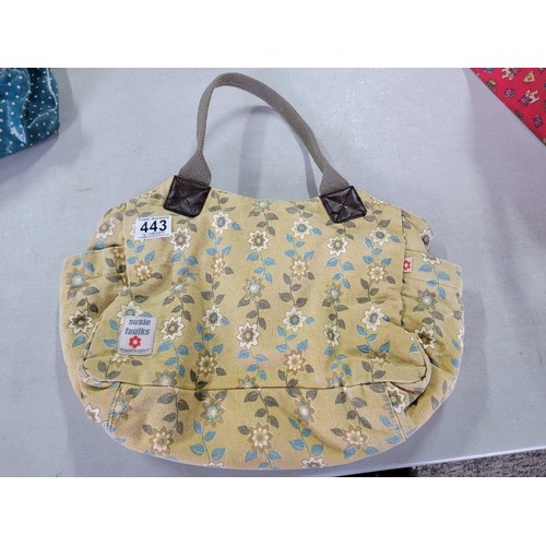 443 - 2x Cath Kidston handbags inc a British Patriotic design bag, a blue and white polka dot bag along wi... 