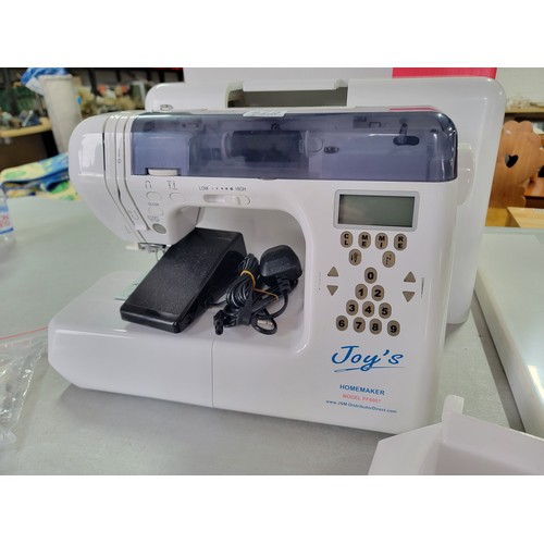 475 - Joy's Homemaker sewing machine with digital display model PF8001 complete with power cable and pedal... 