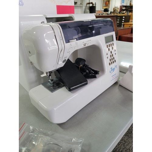 475 - Joy's Homemaker sewing machine with digital display model PF8001 complete with power cable and pedal... 