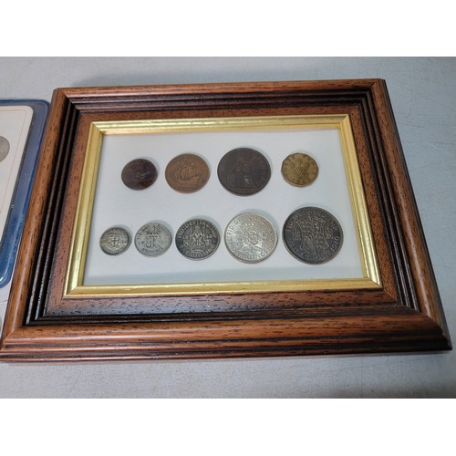 262 - A collection of 3 coin sets to include a set of British coins all from 1940 which includes 5 coins w... 