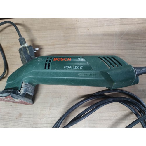 152A - Box containing a quantity of Bosch power tools inc Planer PHO16-82, Jigsaw with SDS blade change PST... 