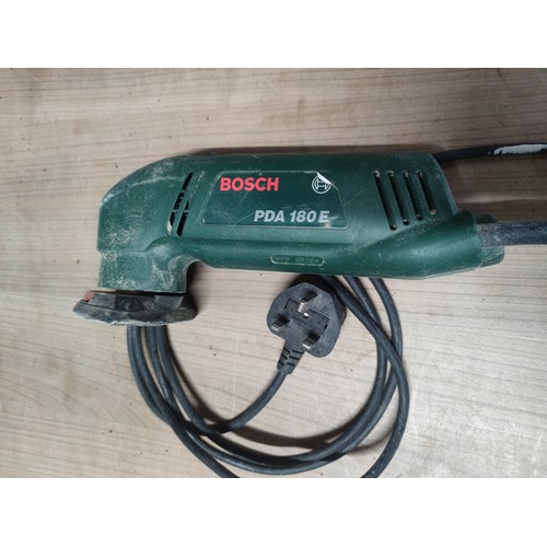 152A - Box containing a quantity of Bosch power tools inc Planer PHO16-82, Jigsaw with SDS blade change PST... 