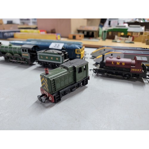 35 - Collection of various locos to include various brand names inc Jouef, Hornby, Lima, some of the mode... 