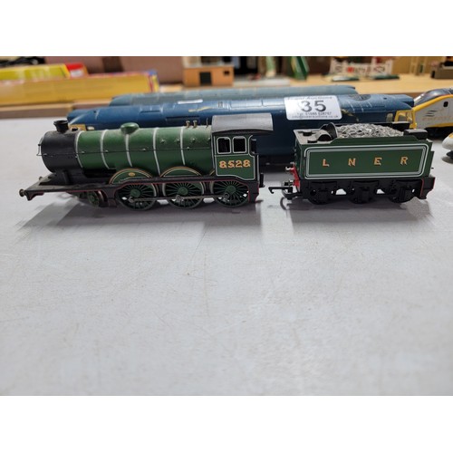 35 - Collection of various locos to include various brand names inc Jouef, Hornby, Lima, some of the mode... 