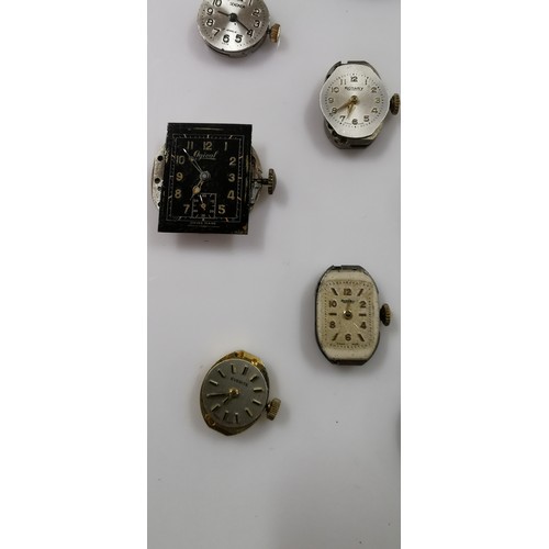 267B - Large quantity of various mechanical watch movements and dials, to include some good brand names. Mo... 