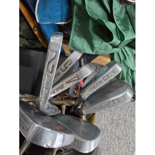 10 - Good quality vintage golf set to include a 8 irons, 4 woods by Ben Sayer and a ping putter, comes wi... 