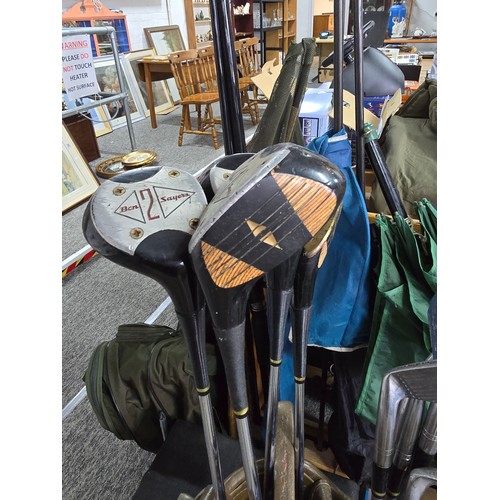 10 - Good quality vintage golf set to include a 8 irons, 4 woods by Ben Sayer and a ping putter, comes wi... 