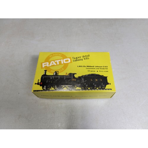 34 - Boxed 00 Gauge L.M.S. (Ex. Midlands) Johnson 2-4-0 Locomotive and Tender kit by Plastic Ratio Models... 