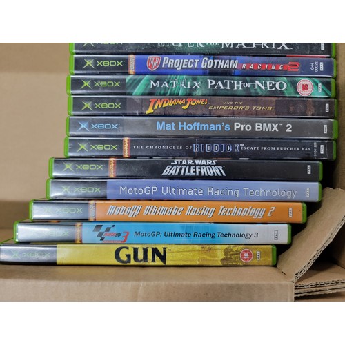 1 - Original Xbox with a quantity of games to inc Idiana Jones, Halo 2, Pro Evolution etc along with 2x ... 