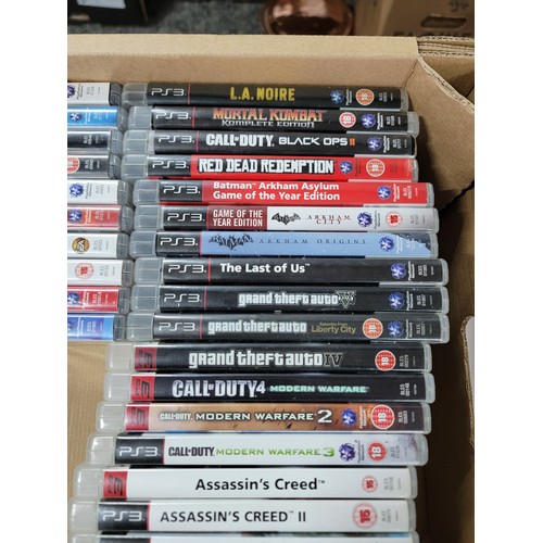 3 - Playstation 3 slim console with controller, a quantity of PS3 games to inc Grand Theft Autio V, Call... 