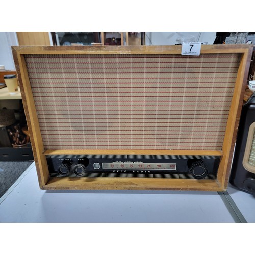 7 - A Cossor melody maker Bakelite radio along with a Ekco model A2774 radio, both have plugs removed, t... 