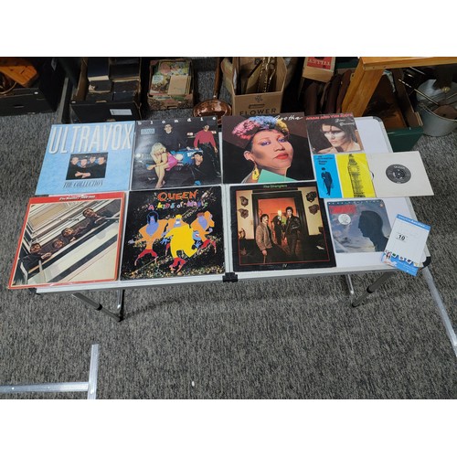 10 - Small quantity of 6x LP's inc The Beatles, Queen, The Stranglers, along with 4x 45's inc Queen, Comm... 