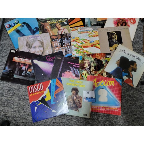 12 - 2x boxes containing a very large job lot of LP's inc Bob Dylan, Meat loaf, Michael Jackson, Elaine P... 