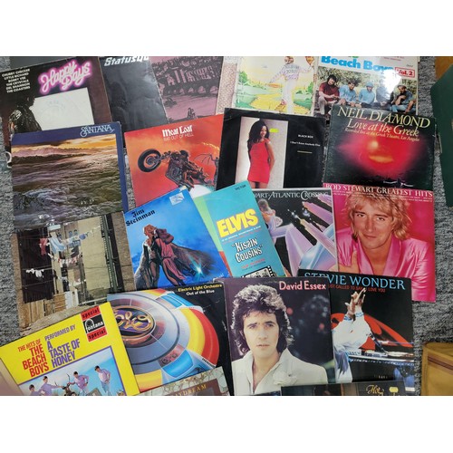 12 - 2x boxes containing a very large job lot of LP's inc Bob Dylan, Meat loaf, Michael Jackson, Elaine P... 