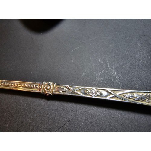 324 - Qty of collectables to include two good antique ornate forks, one is hallmarked silver (handle and f... 