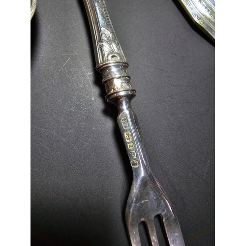 324 - Qty of collectables to include two good antique ornate forks, one is hallmarked silver (handle and f... 