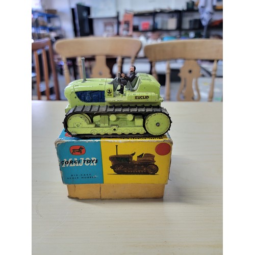 62 - Original boxed vintage Corgi Major twin crawler-tractor Euclid TC-12 in good overall condition compl... 