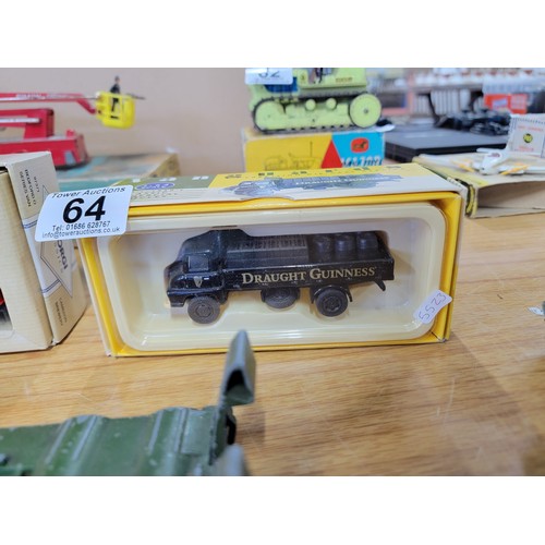 64 - 5x diecast vehicles inc 2x boxed diecast items inc a boxed Vanguards Guinness truck and a boxed Corg... 