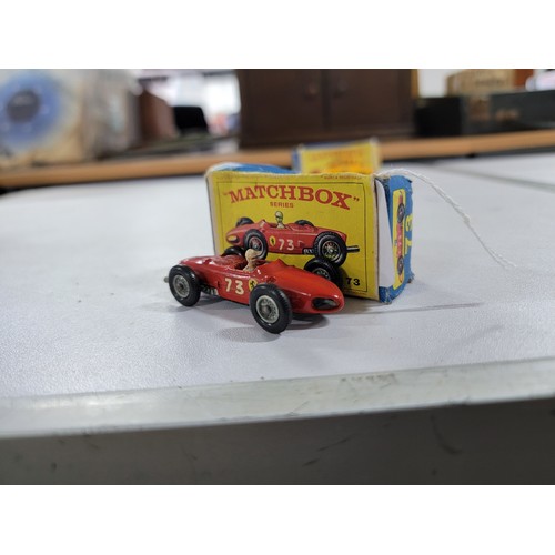 84 - Qty 3x boxed matchbox diecast model cars which include Mercedes Benz 230SL model 27, Hatra Tractor S... 