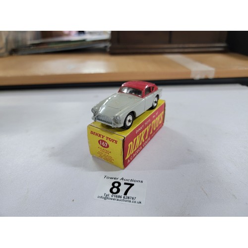 87 - Boxed Dinky Diecast model car - A.C.Aceca Coupe No. 167.