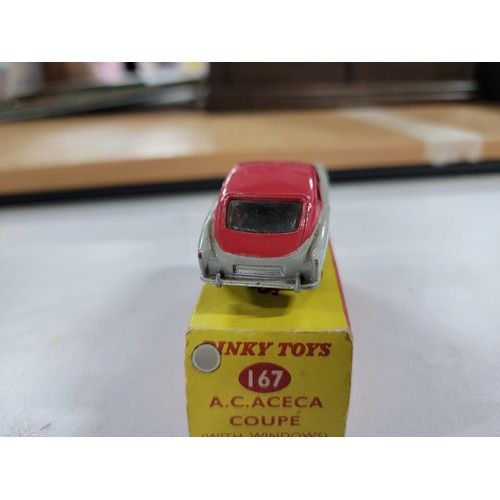 87 - Boxed Dinky Diecast model car - A.C.Aceca Coupe No. 167.