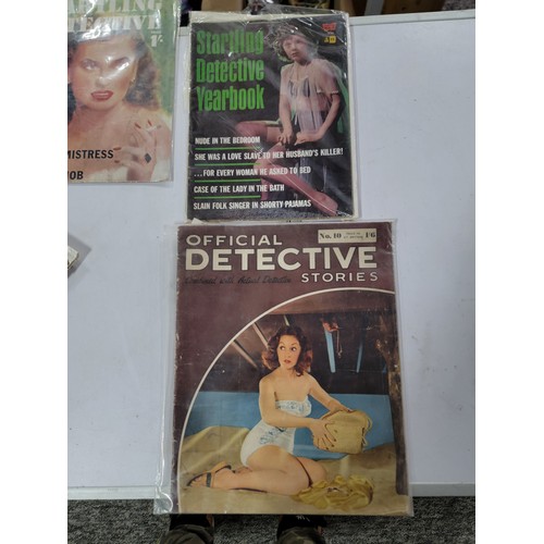 106 - Qty of 8x vintage collectable detective magazines which includes Startling Detective Yearbook 1967 N... 