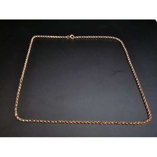 355 - A good quality 9ct yellow gold neck chain with a belcher link design, total weight of 8.3g, in excel... 