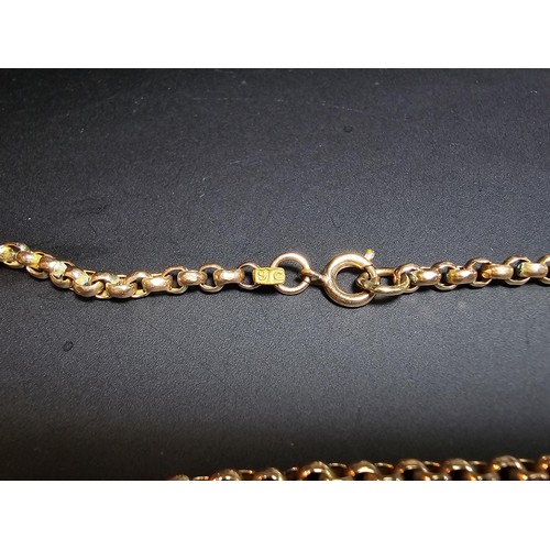 355 - A good quality 9ct yellow gold neck chain with a belcher link design, total weight of 8.3g, in excel... 