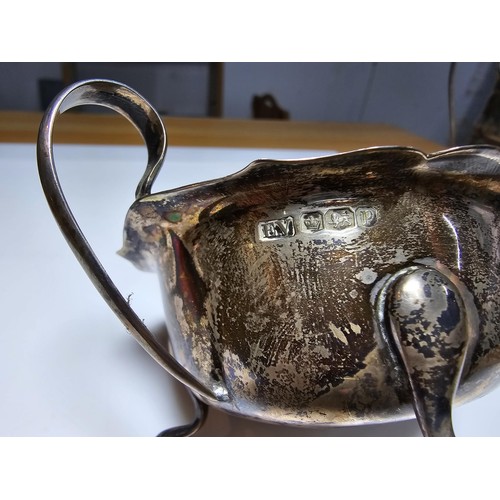 342 - 5 pieces of good antique hallmarked silver to include 2 jugs, a small tankard, a large twin handled ... 