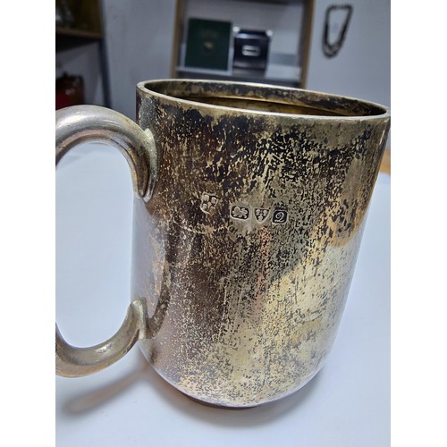 342 - 5 pieces of good antique hallmarked silver to include 2 jugs, a small tankard, a large twin handled ... 