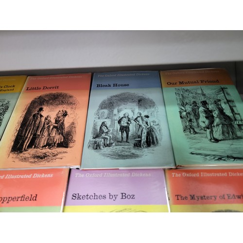 108 - Complete set of 21x volumes of The Oxford Illustrated Dickens by Charles Dickens hardback books. Thi... 