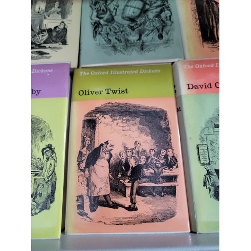 108 - Complete set of 21x volumes of The Oxford Illustrated Dickens by Charles Dickens hardback books. Thi... 