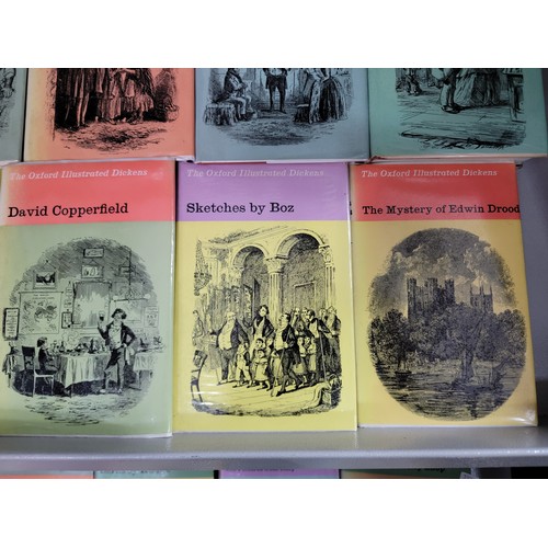 108 - Complete set of 21x volumes of The Oxford Illustrated Dickens by Charles Dickens hardback books. Thi... 