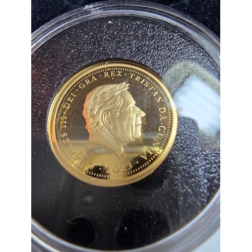 238 - A limited edition 2023 The King Charles III solid gold proof full laurel, the first laurel with the ... 