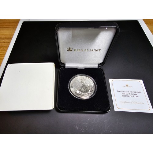 239 - A jubilee mint 2023 uncultivated 1oz silver Britannia coin denomination £2, limited edition of 2023 ... 