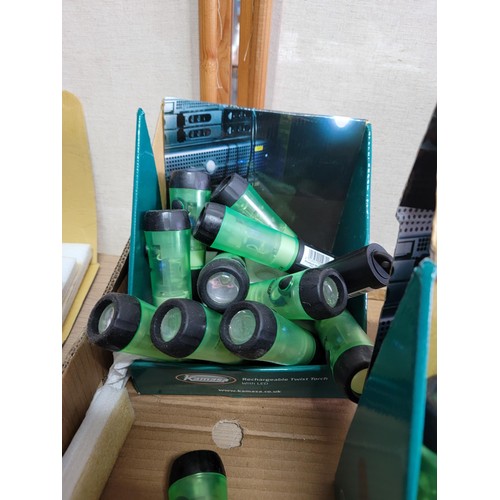 161 - A box containing large quantity of 6 boxes of Kamasa rechargeable twist torches, 12 per box.