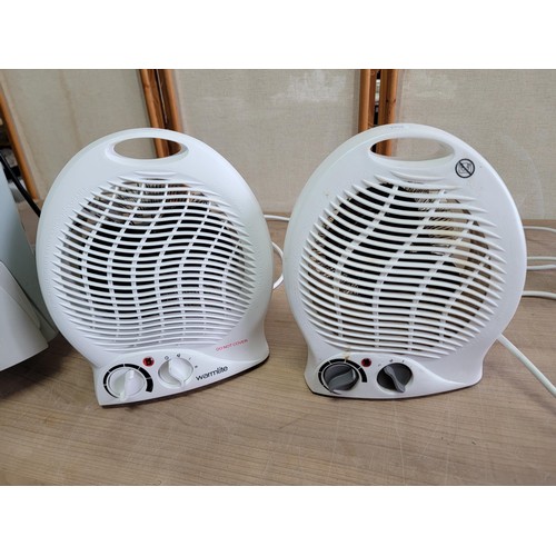 Portable In-Cusine oil heater along with 2x portable Homebase warmlite fans