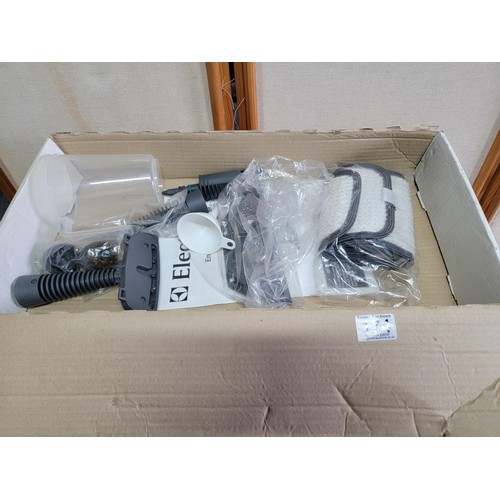 174 - Electrolux enviro multi steamer in box, with a large quantity of accessories and instructions in ful... 