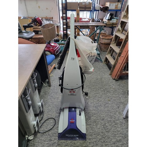 176 - Good quality Bissell Oxy power wash carpet cleaner with accessories and instructions