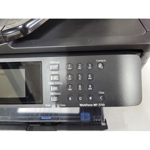 193 - Large good quality Epson Workforce WF 7710 printer and scanner with digital display to the front com... 