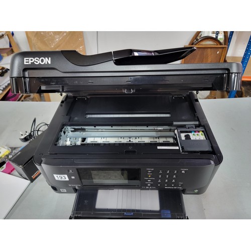 193 - Large good quality Epson Workforce WF 7710 printer and scanner with digital display to the front com... 