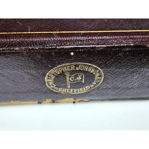 248 - A fine quality antique leather cased Etui  comprehensive sewing kit, appears complete which includes... 