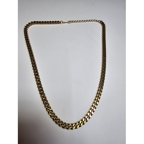 252 - A good 18ct gold plated curb link neck chain in excellent clean condition with no ware and appears t... 