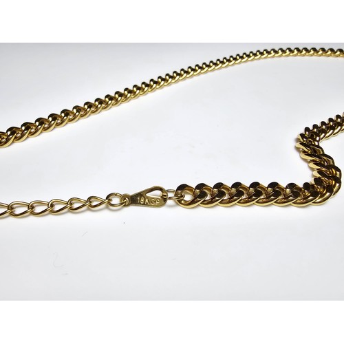 252 - A good 18ct gold plated curb link neck chain in excellent clean condition with no ware and appears t... 