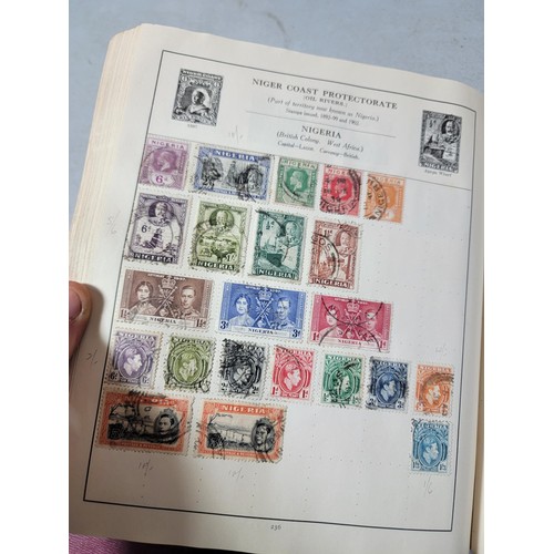 210 - 2x vintage almost complete stamp albums covering British stamps and Europe and world stamps, along w... 