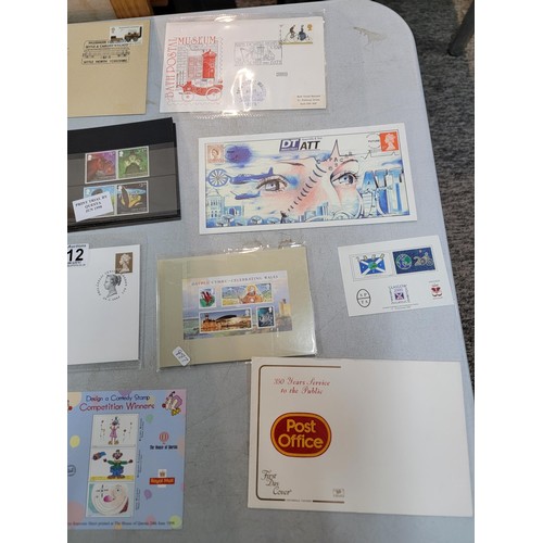 212 - Collection of first day covers relating to trains trams, boats, stamp show, 2000 wales stamps etc al... 