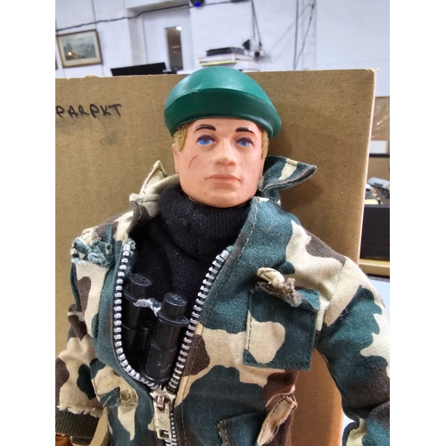 71 - Early 1960's Palitoy Action man Paratrooper figure, mostly complete, includes his uniform 2x beret's... 